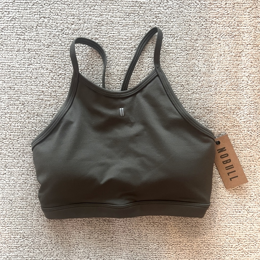 NWT NOBULL High Neck Sports Bra in Olive